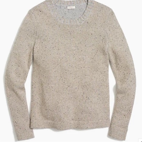 J. Crew Sweaters - J.Crew Lurex Classic Crewneck Sweater-Gold/Heather Grey-Size M